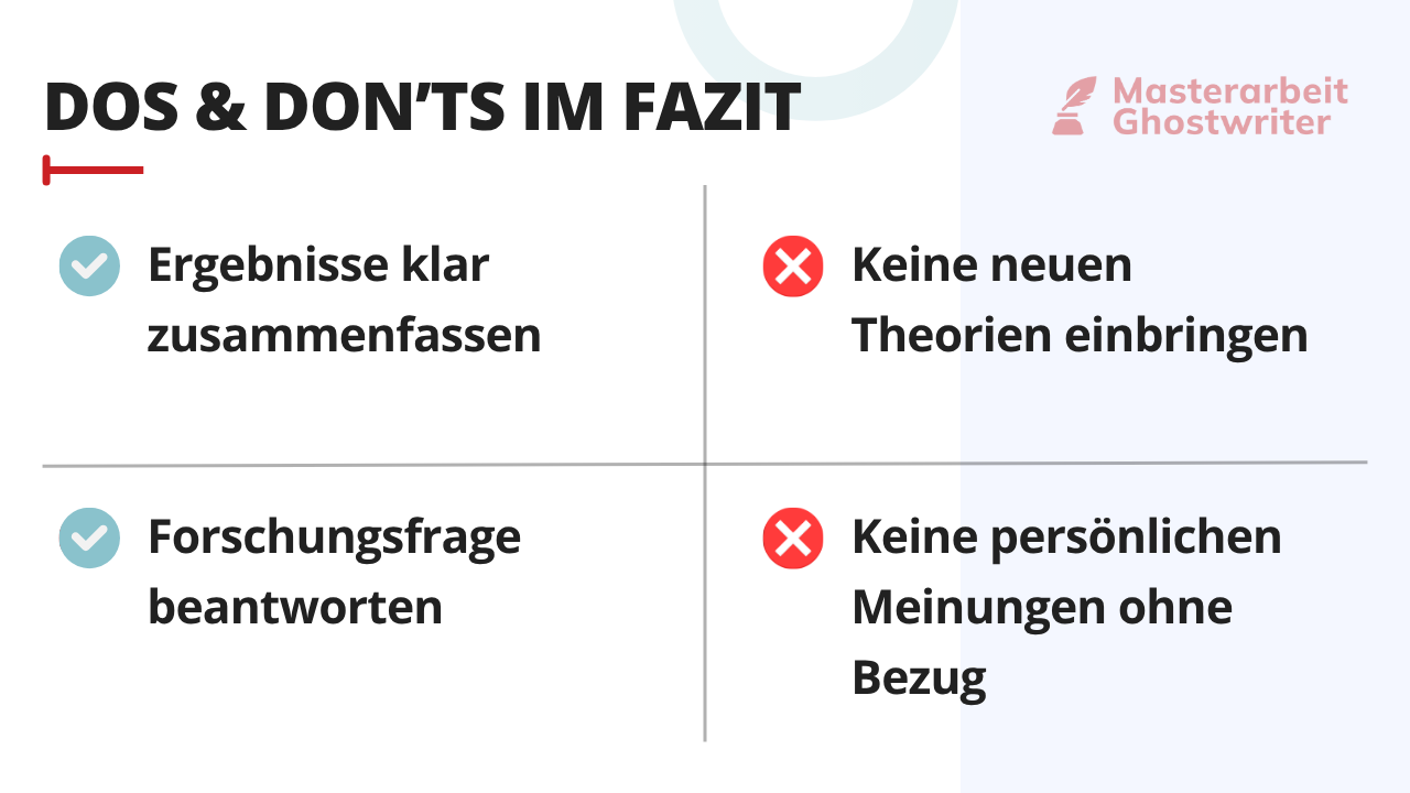 Fazit Masterarbeit Fazit Masterarbeit